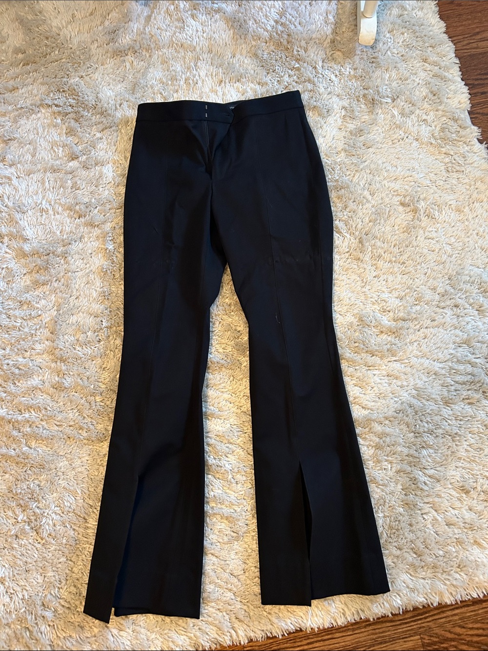 Banana Republic Black Flared Front-Slit Dress Pants